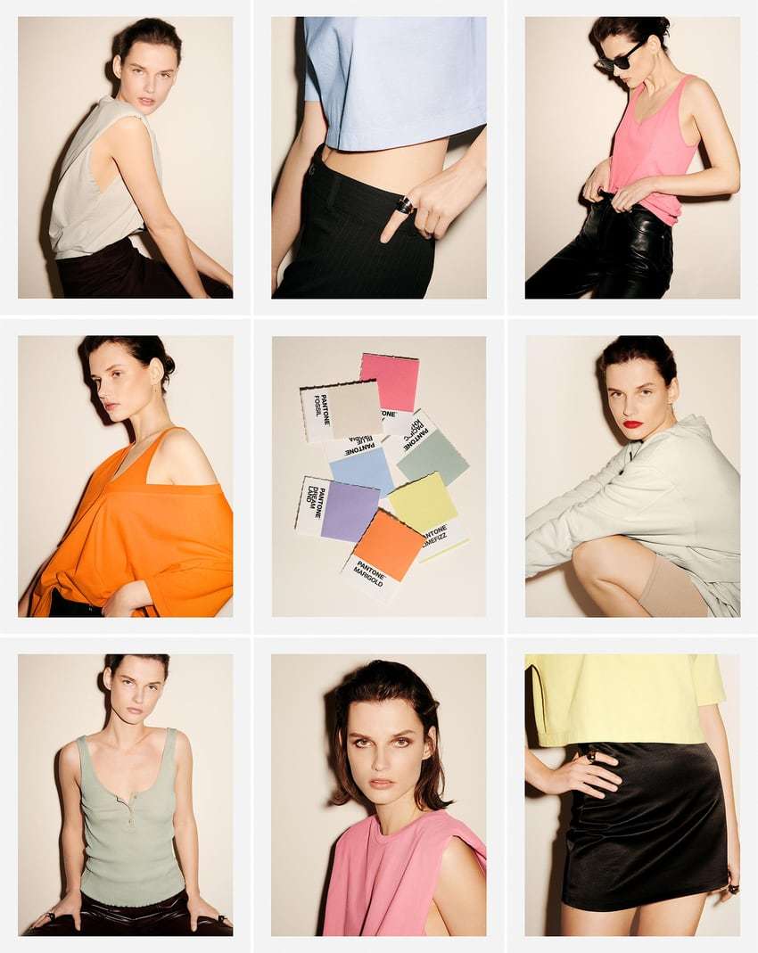 Los colores disponibles en la nueva colección de Zara escogidos por el Instituto Pantone