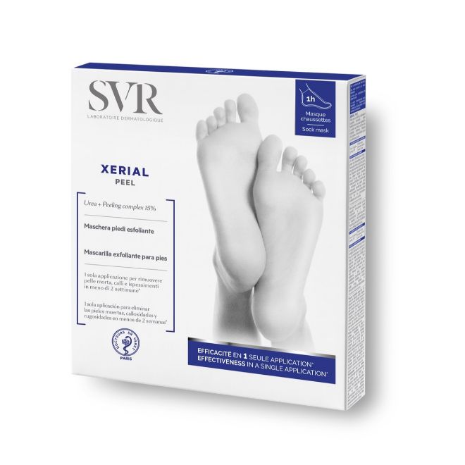 Xerial Peel, de SVR (19,90 euros). Es una mascarilla exfoliante en formato calcetín que, en una sola aplicación, ayuda a la renovación de la piel.