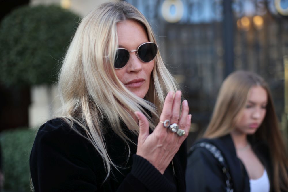 Kate Moss durante la semana de la moda de París