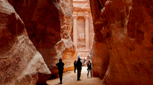 Petra, en Jordania.