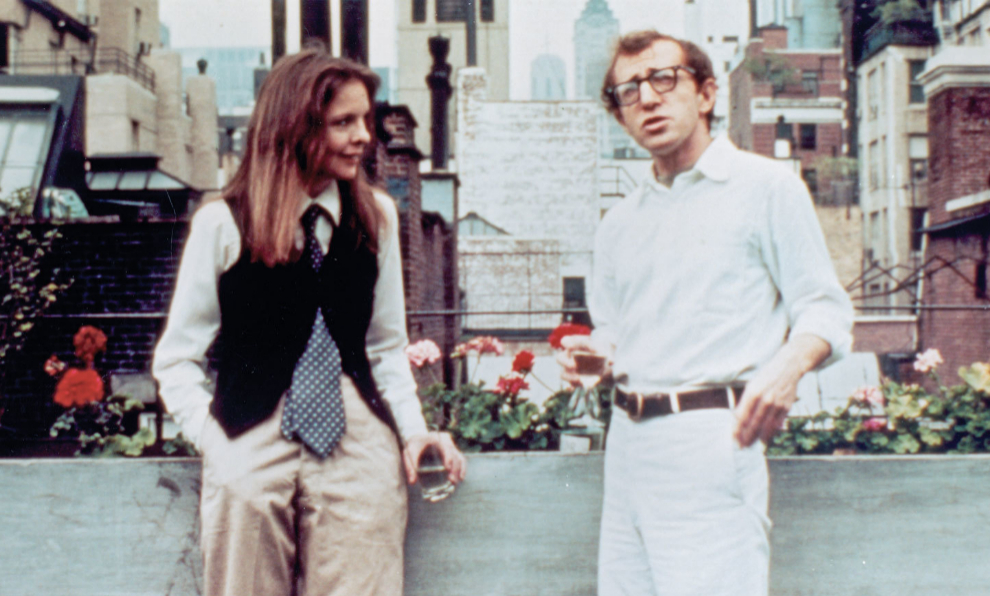 Woody Allen y Diane Keaton en la famoa escena de "Annie Hall".