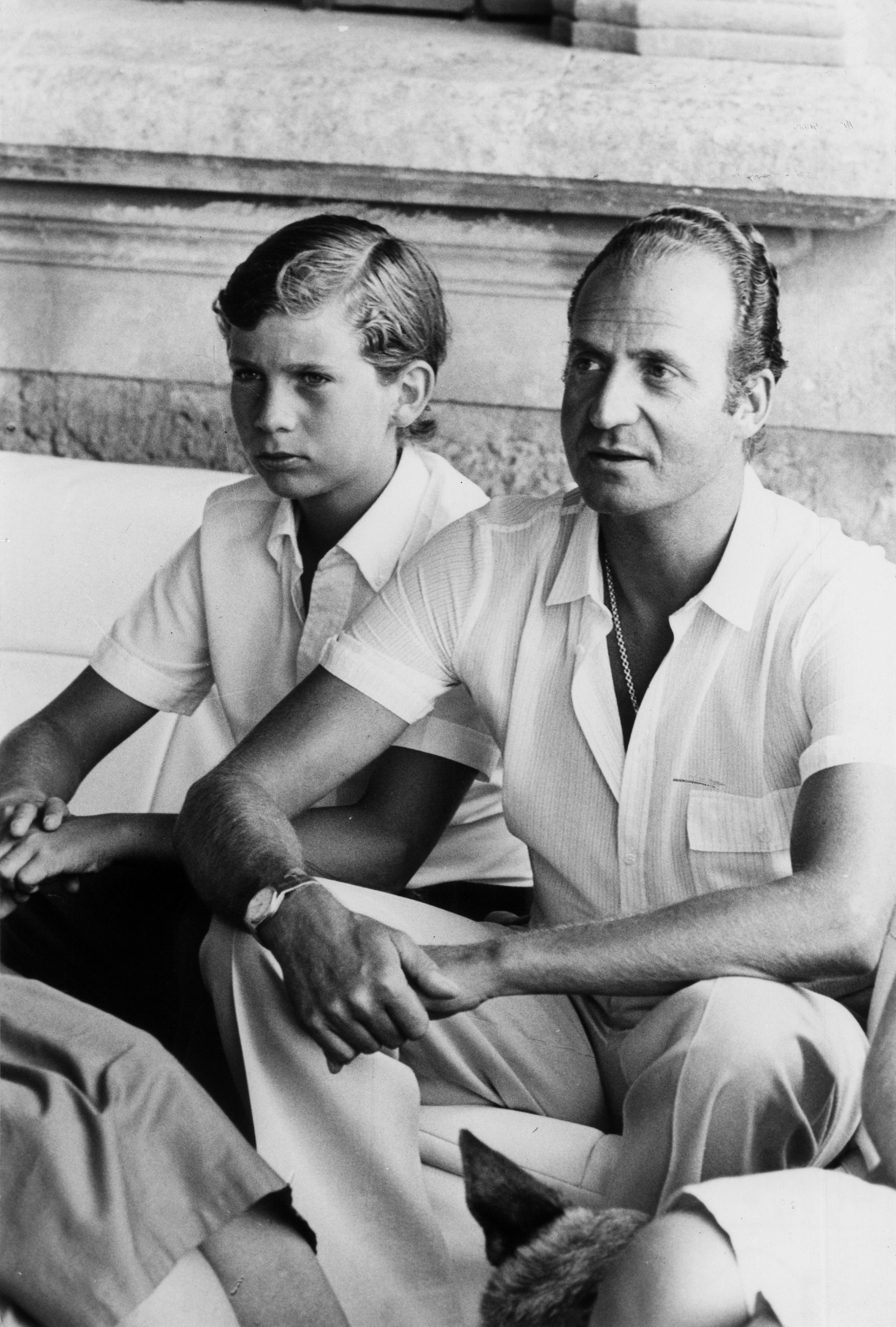 El rey emérito y su hijo Felipe, entonces Principe de Asturias, en 1982.