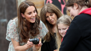 Kate durante un taller de fotografa organizado por la Royal...
