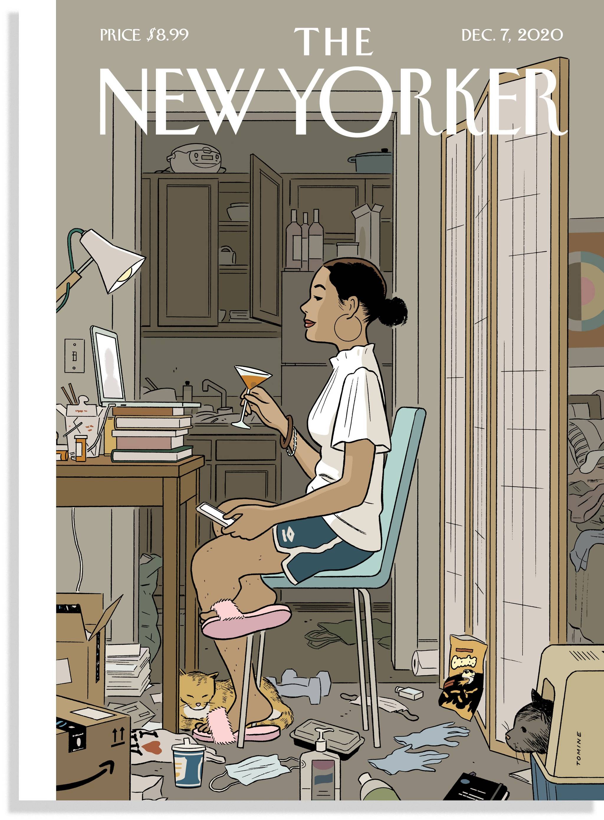 La portada del "New Yorker" ilustrada por Adrian Tomine, titulada "Love life" (vida amorosa), a la que hace referencia Ana Iris Simón en la entrevista.