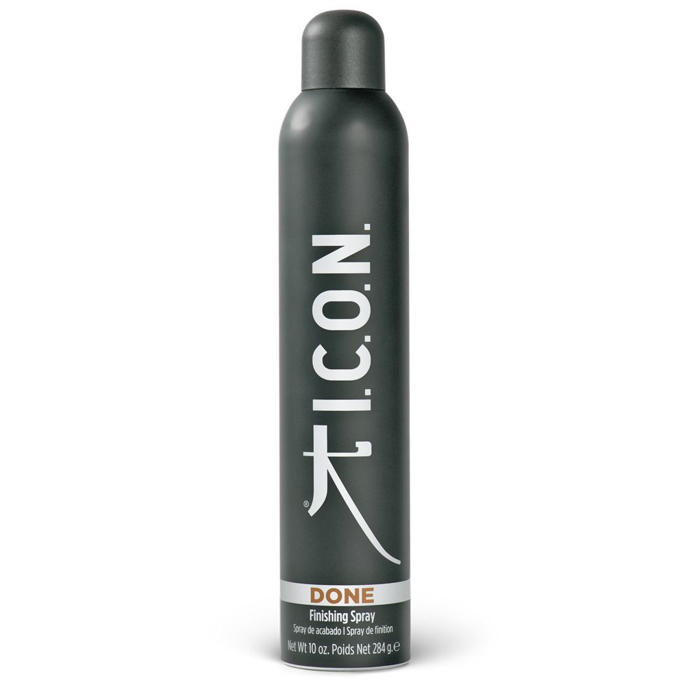 Spray Done de ICON (24,50 euros), fija y no deja residuo en el cabello, solo con peinarlo el cabello vuelve a estar suelto y sin fijación, un esencial para finalizar el styling.