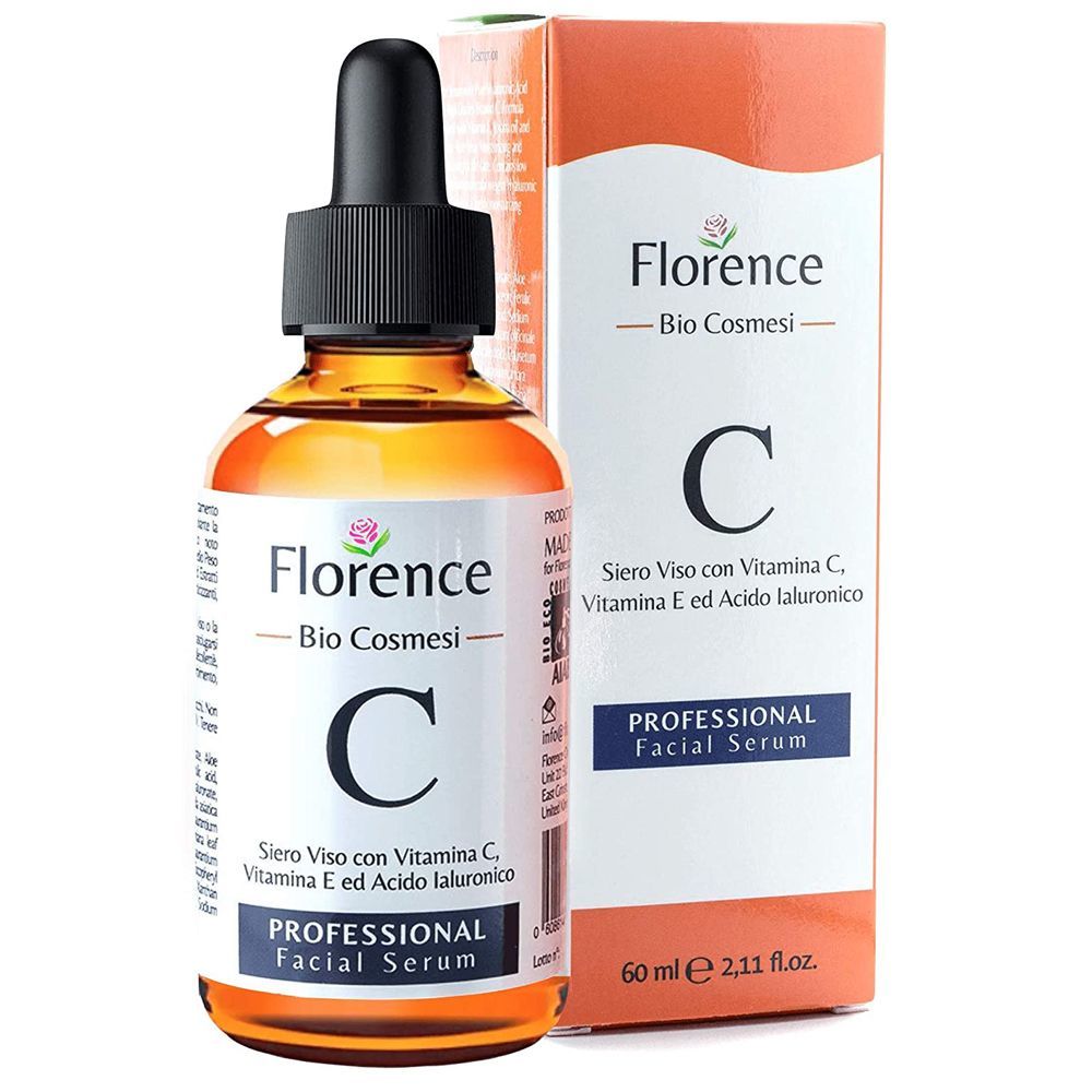 Bio Sérum Facial con Vitamina C, E, Ácido Hialurónico puro 100% orgánico de Florence Bio Comesi.