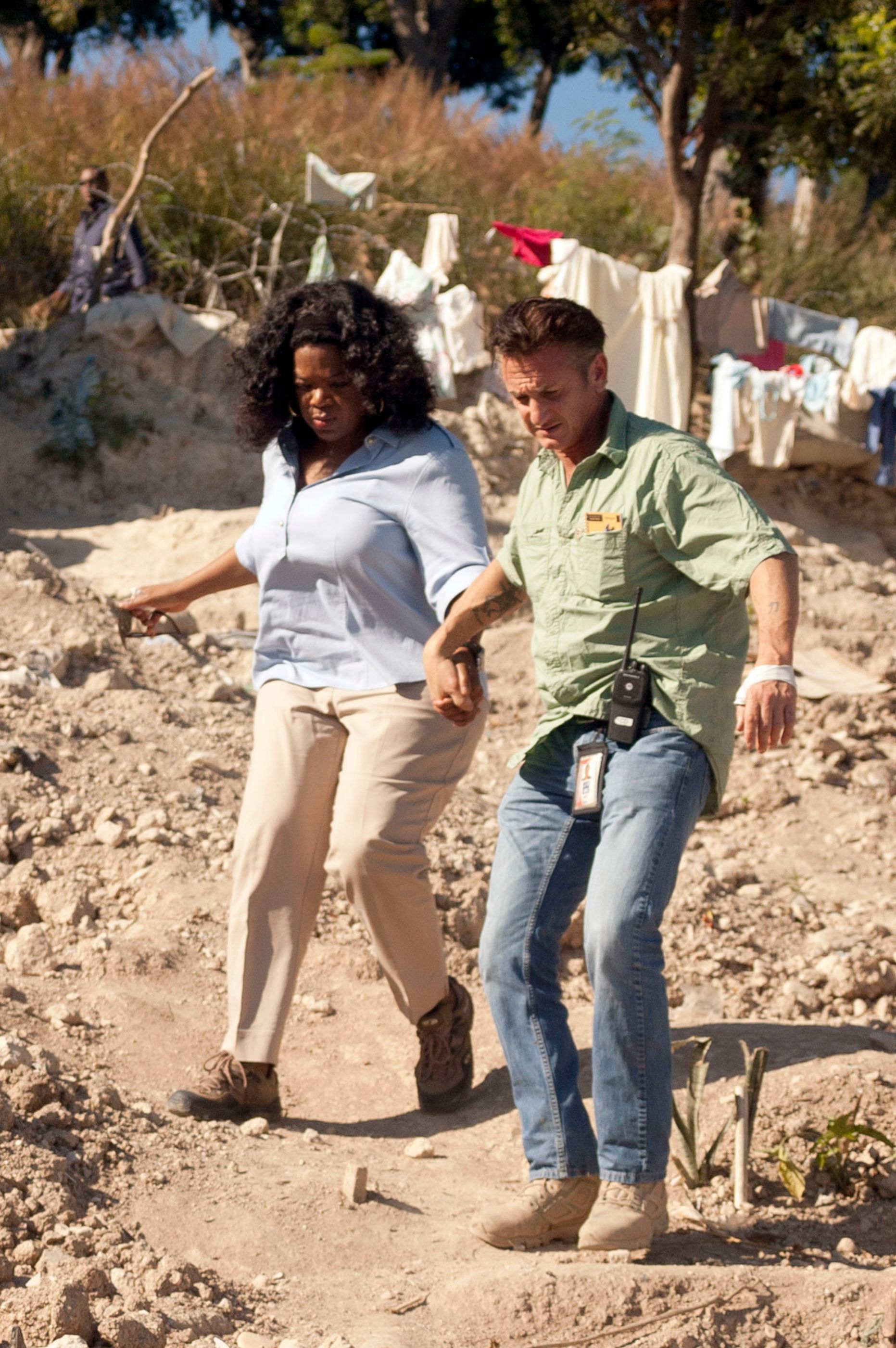 En 2011 con Sean Penn en Haití.