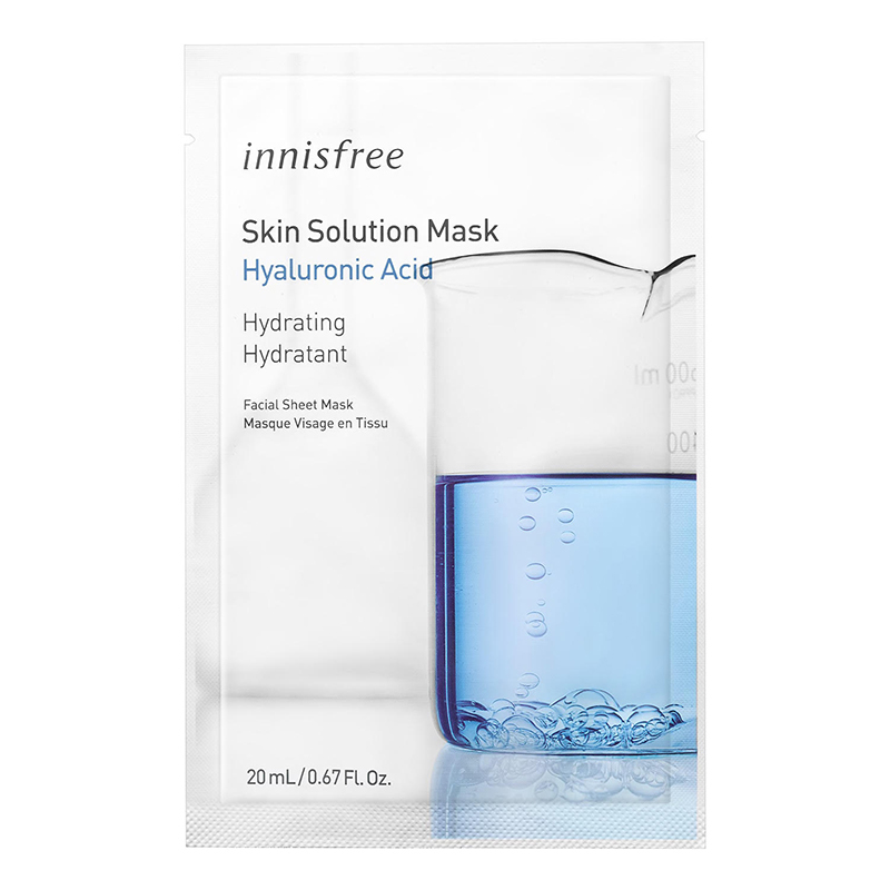 Mascarilla hidratante de un solo uso  con ácido hialurónico de Innisfree (a la venta en Sephora)