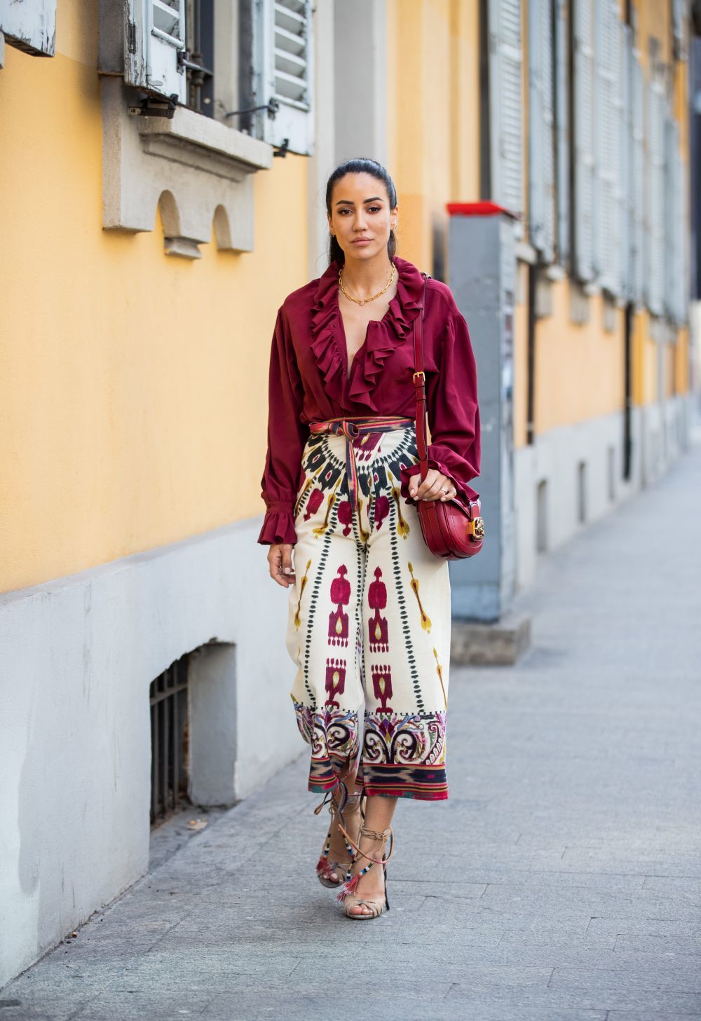 Tamara Kalinic en la Semana de la Moda de Milán.