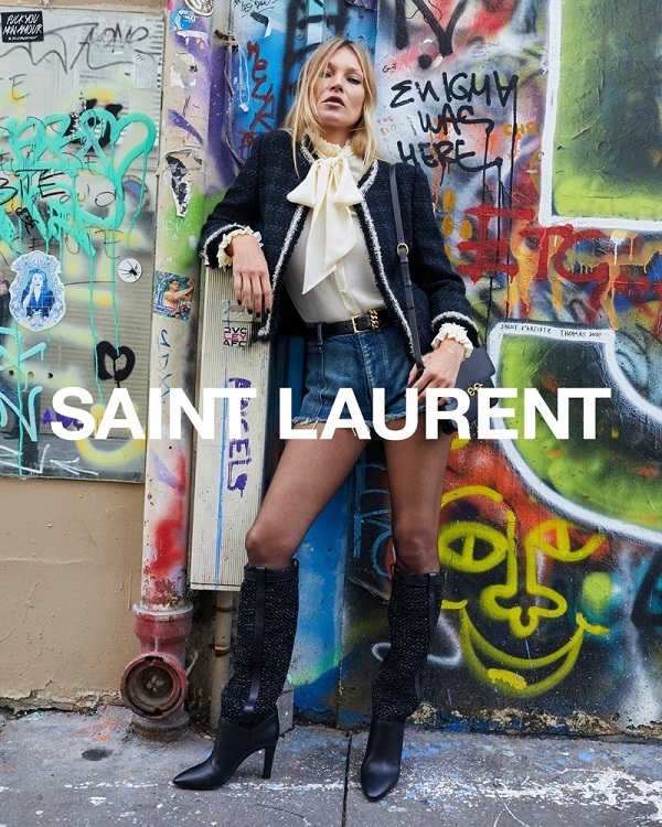 Kate Moss en la campaña de Saint Laurent.