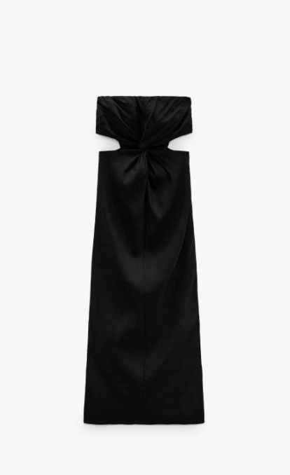 Vestido negro de Zara.