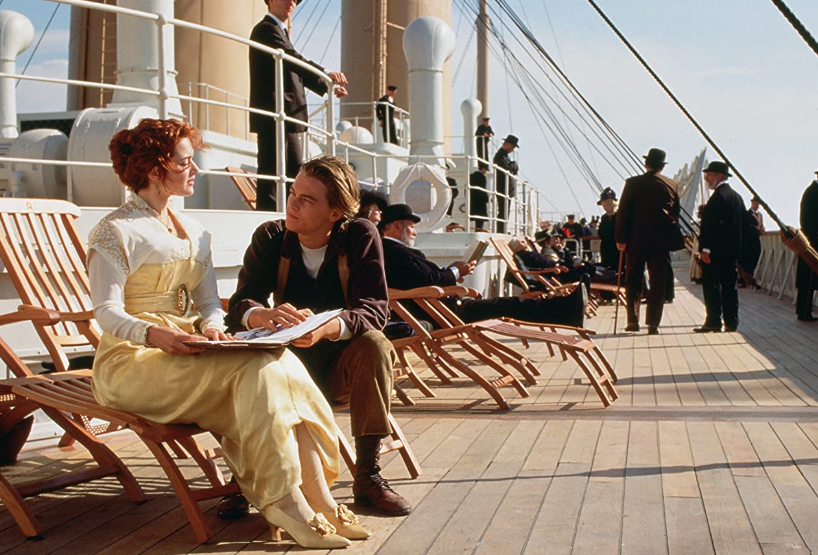 Leonardo Di Caprio y Kate Winslet en Titanic