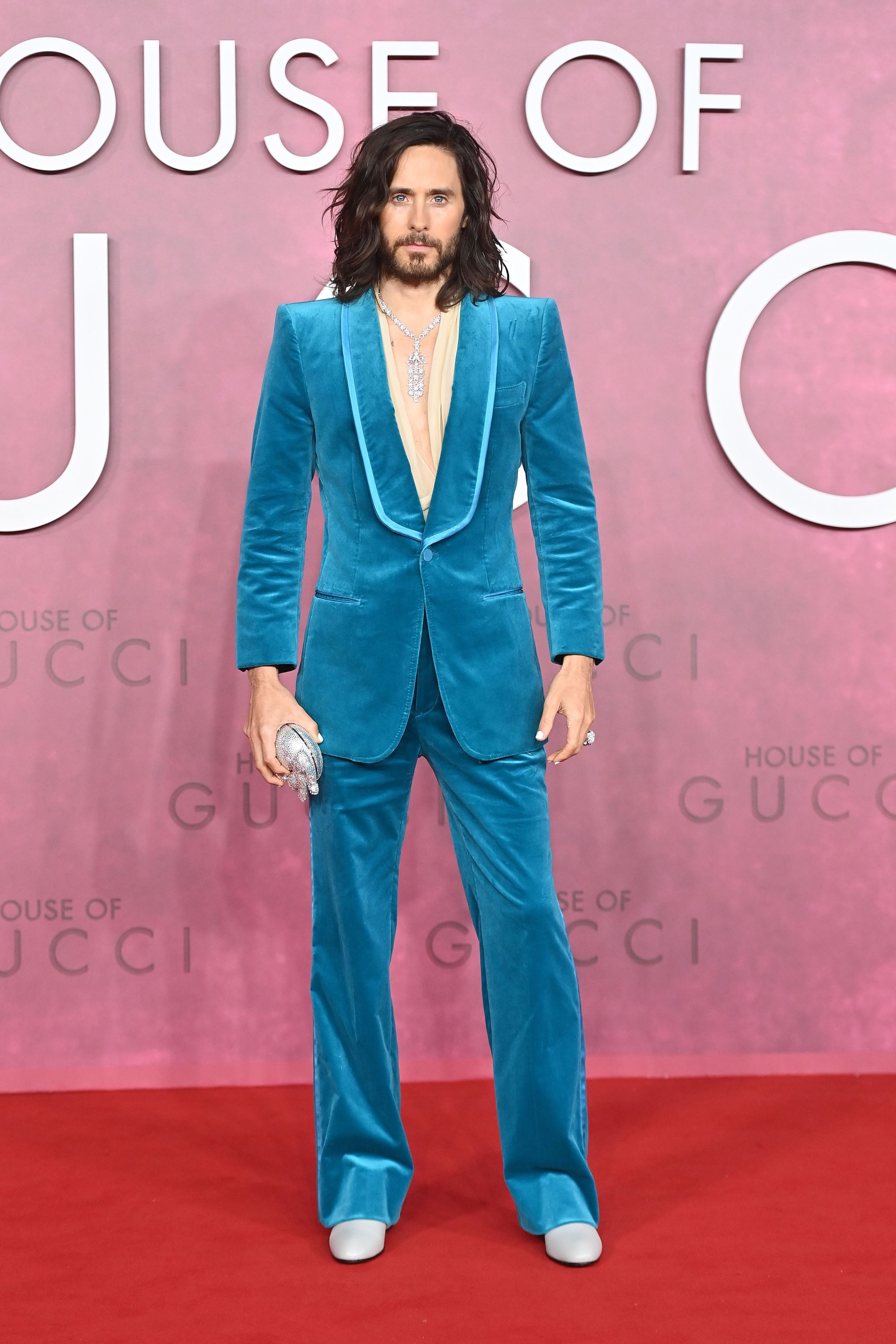 Jared Leto en la premiere de la película de Gucci en Londres.