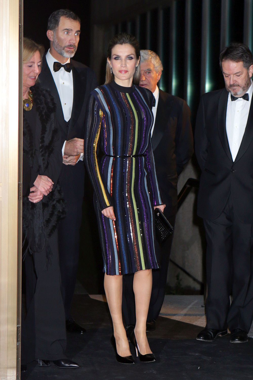 La reina Letizia con vestido de Nina Ricci.
