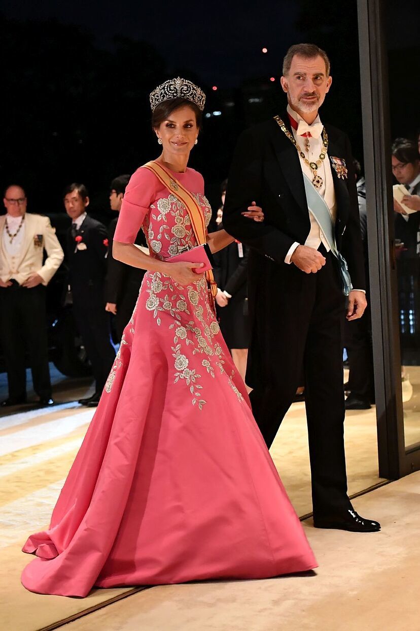 La reina Letizia de gala en Japón.