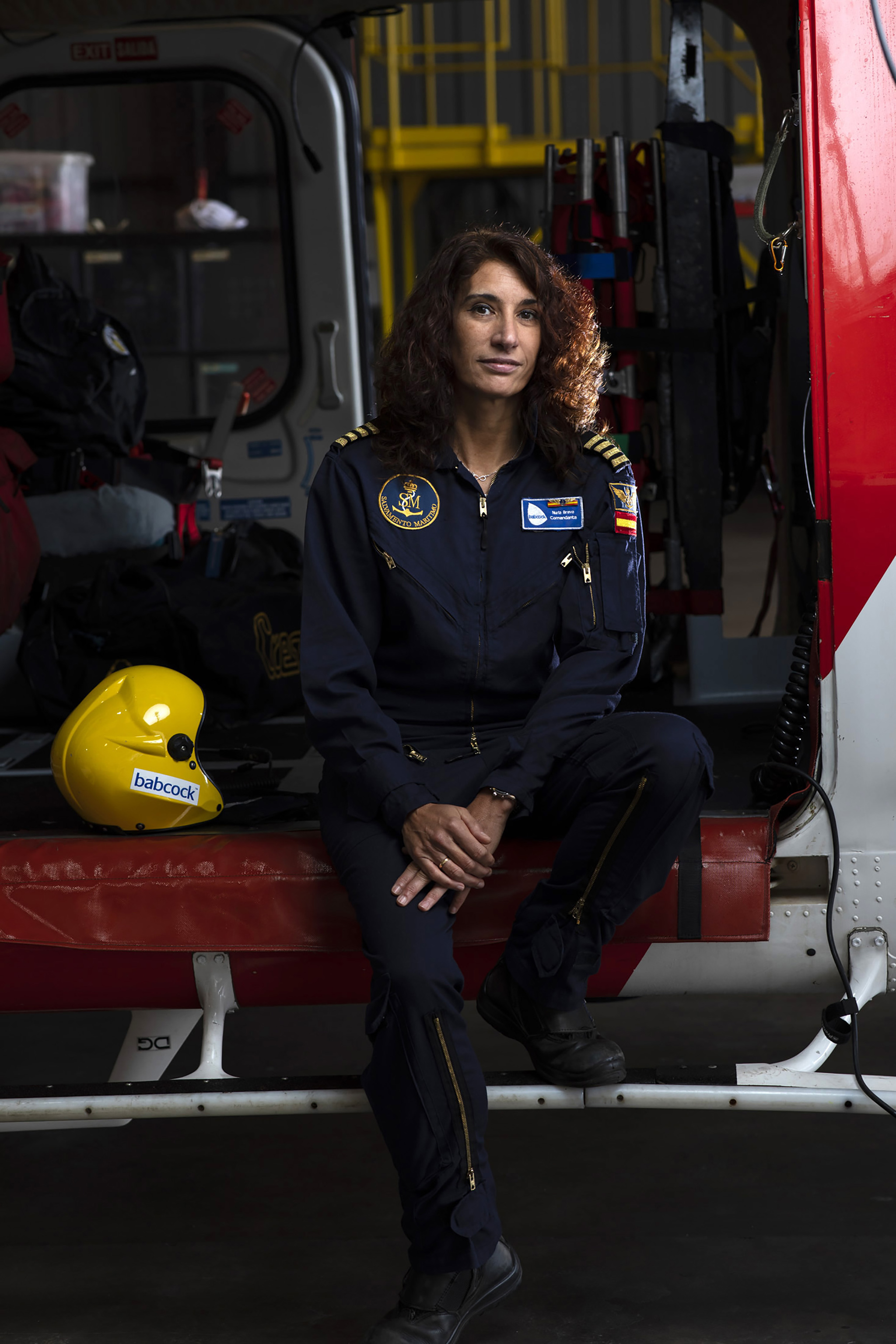 Nuria Bravo, comandante de helicóptero.