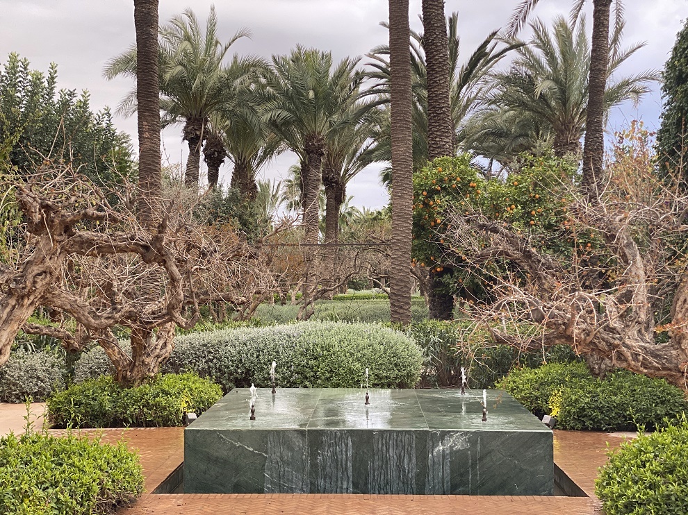 Detalle del jardín del hotel Royal Mansour