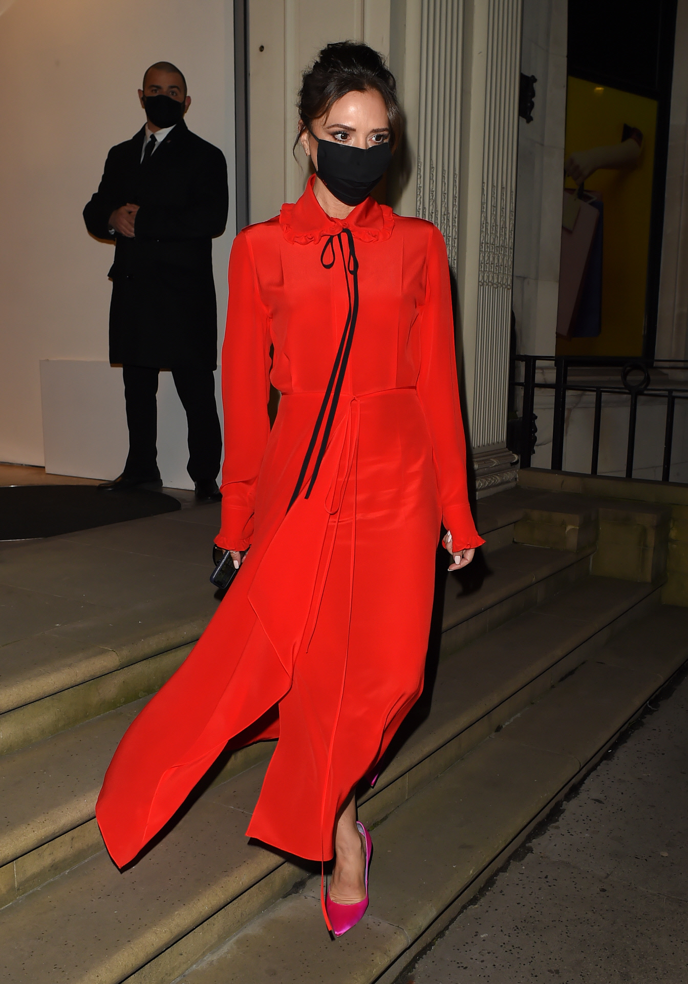 El vestido rojo de Victoria Beckham