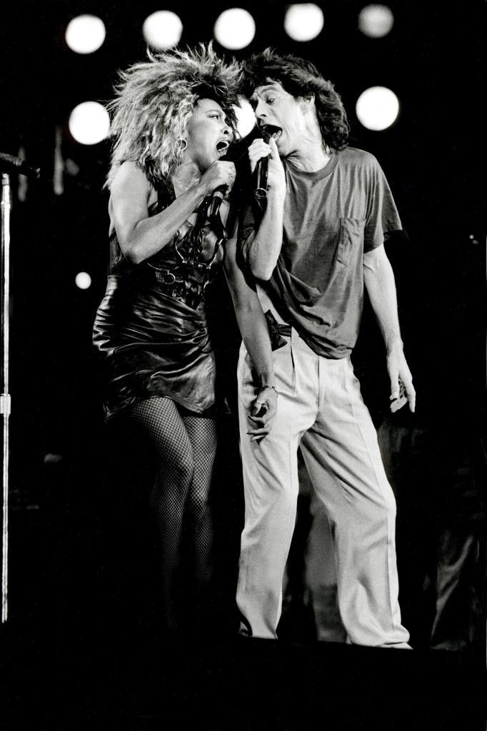 Tina Turner y  Mick Jagger.