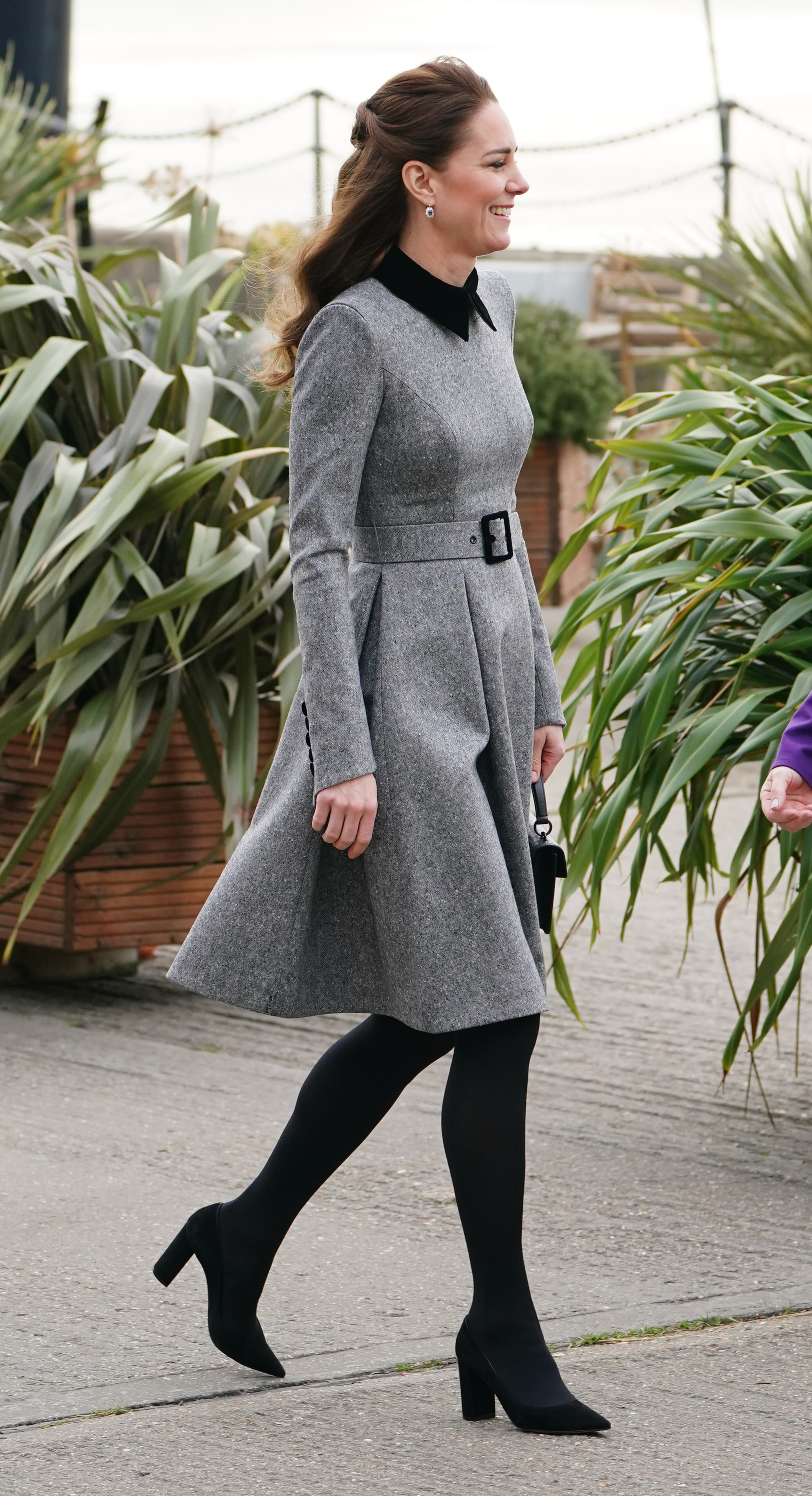 Abrigo-vestido gris de Kate Middleton