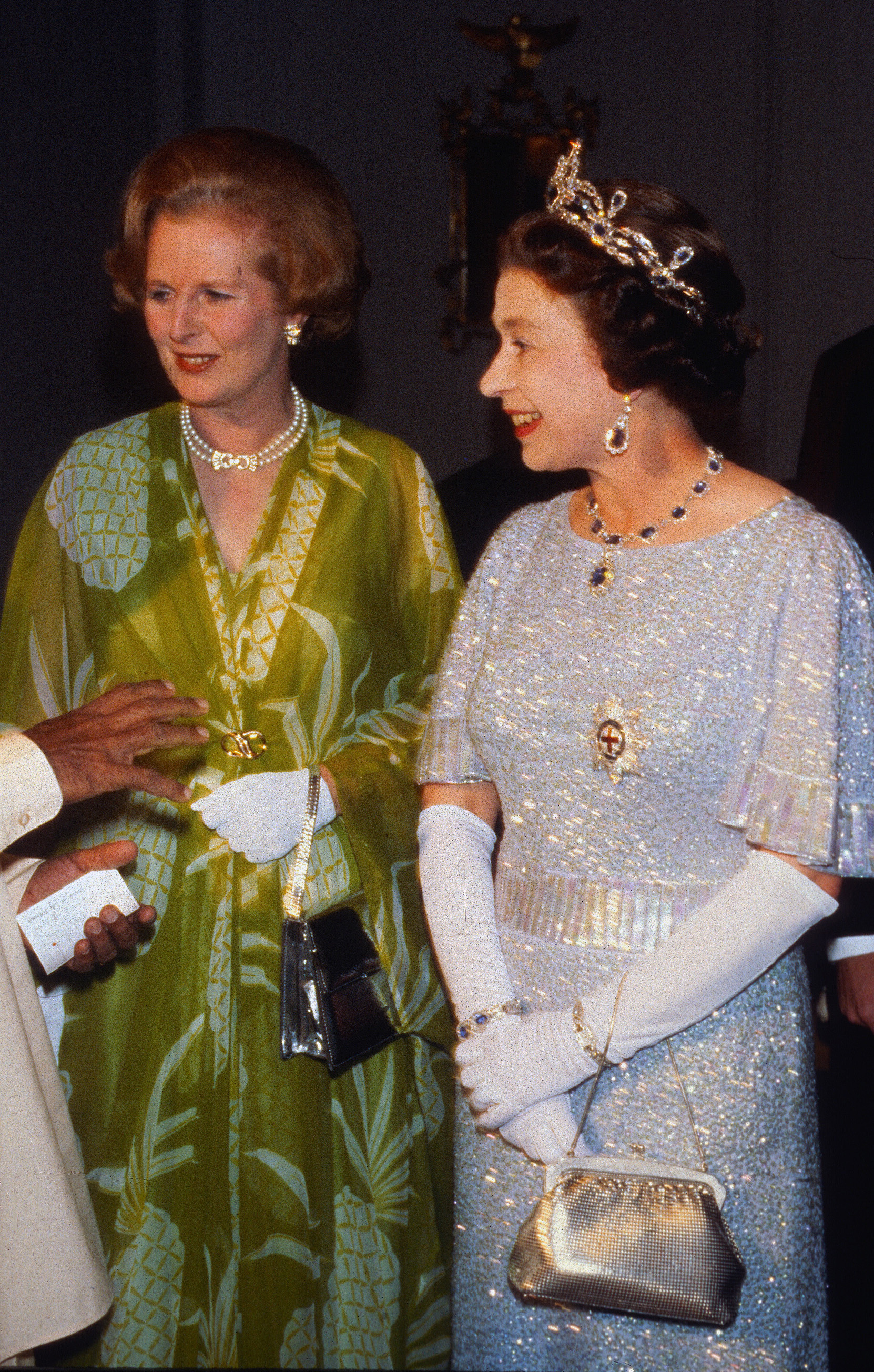 Margaret Thatcher con Isabel II.