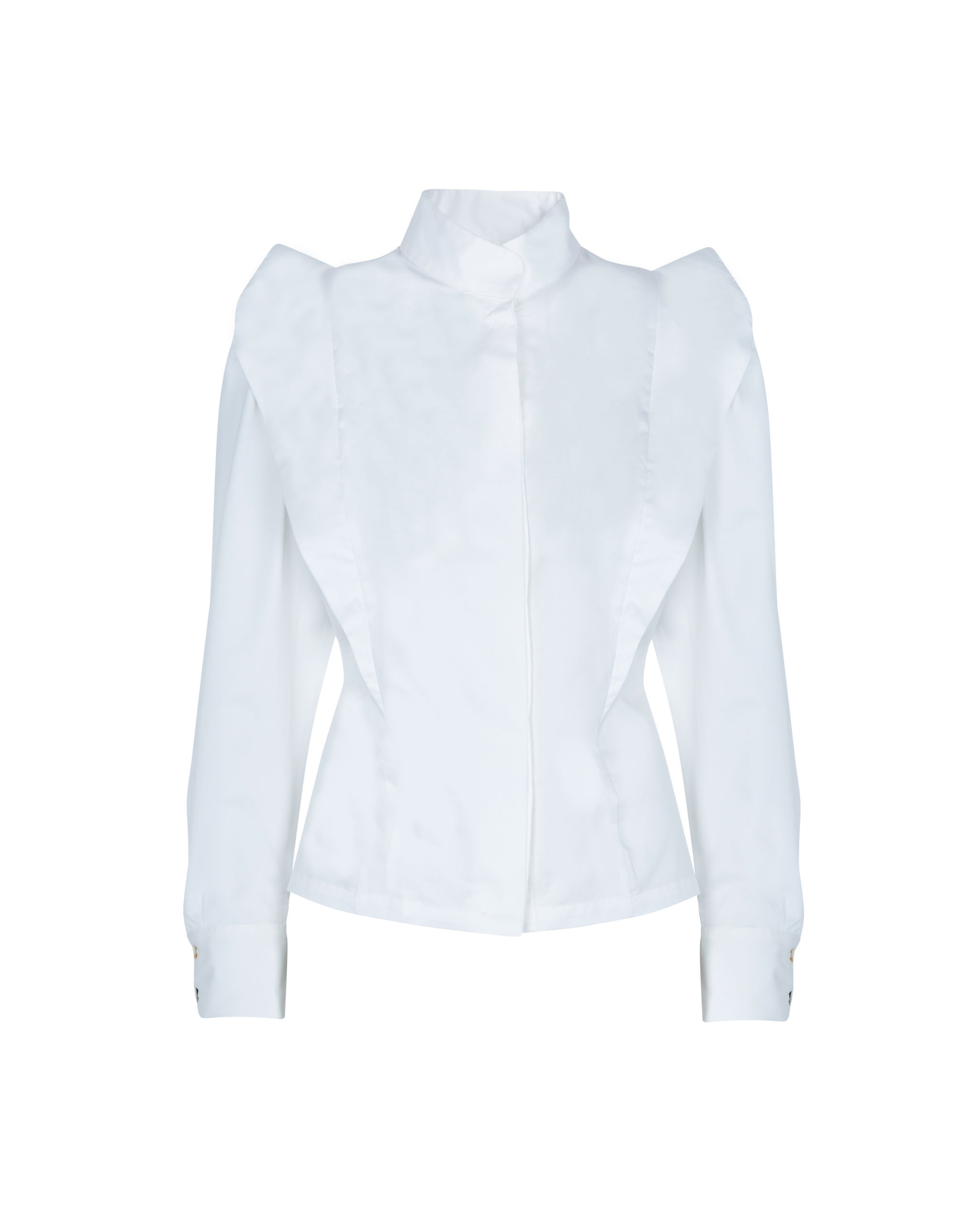 Camisa blanca de cuello mao, The IQ Collection (95 euros).