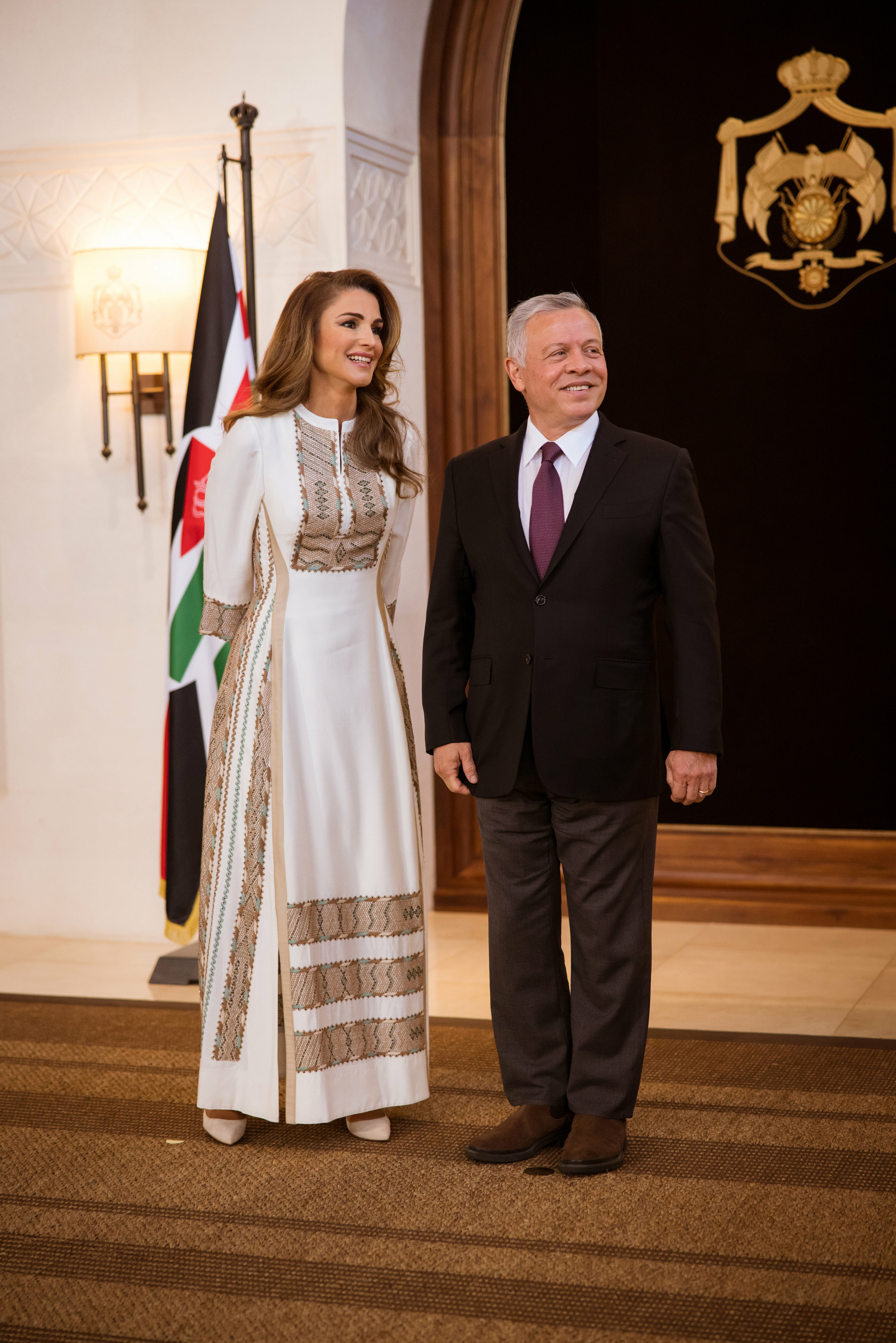 Los reyes de Jordania el día internacional de la mujer.