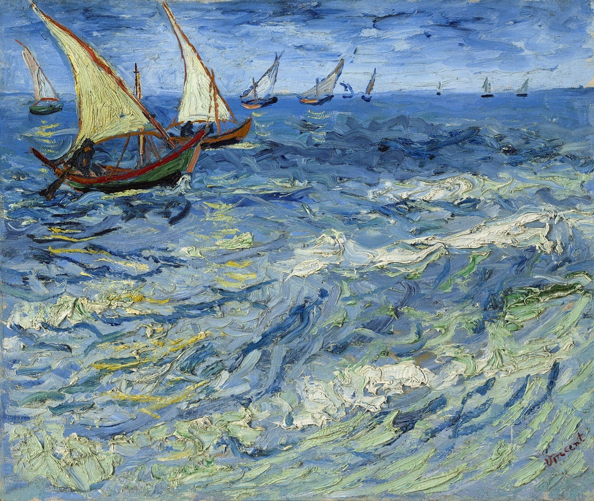 "La mer aux Saintes-Maries" de Van Gogh