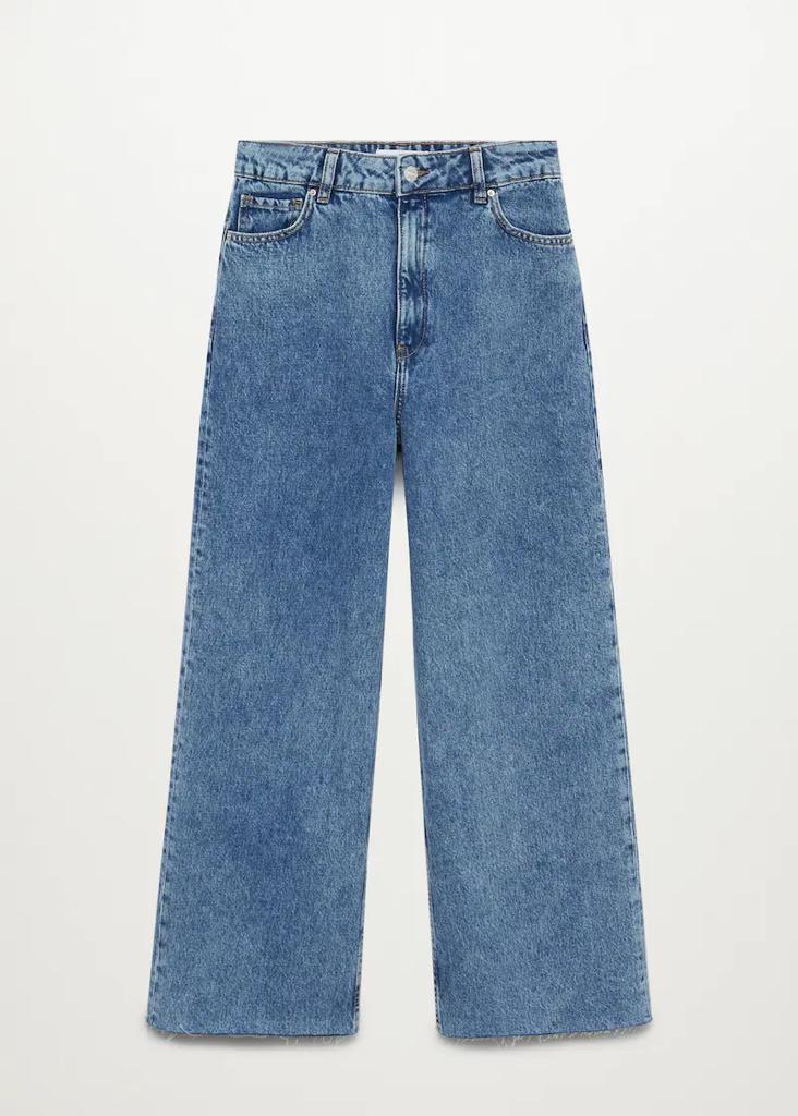 Jeans culotte tiro alto