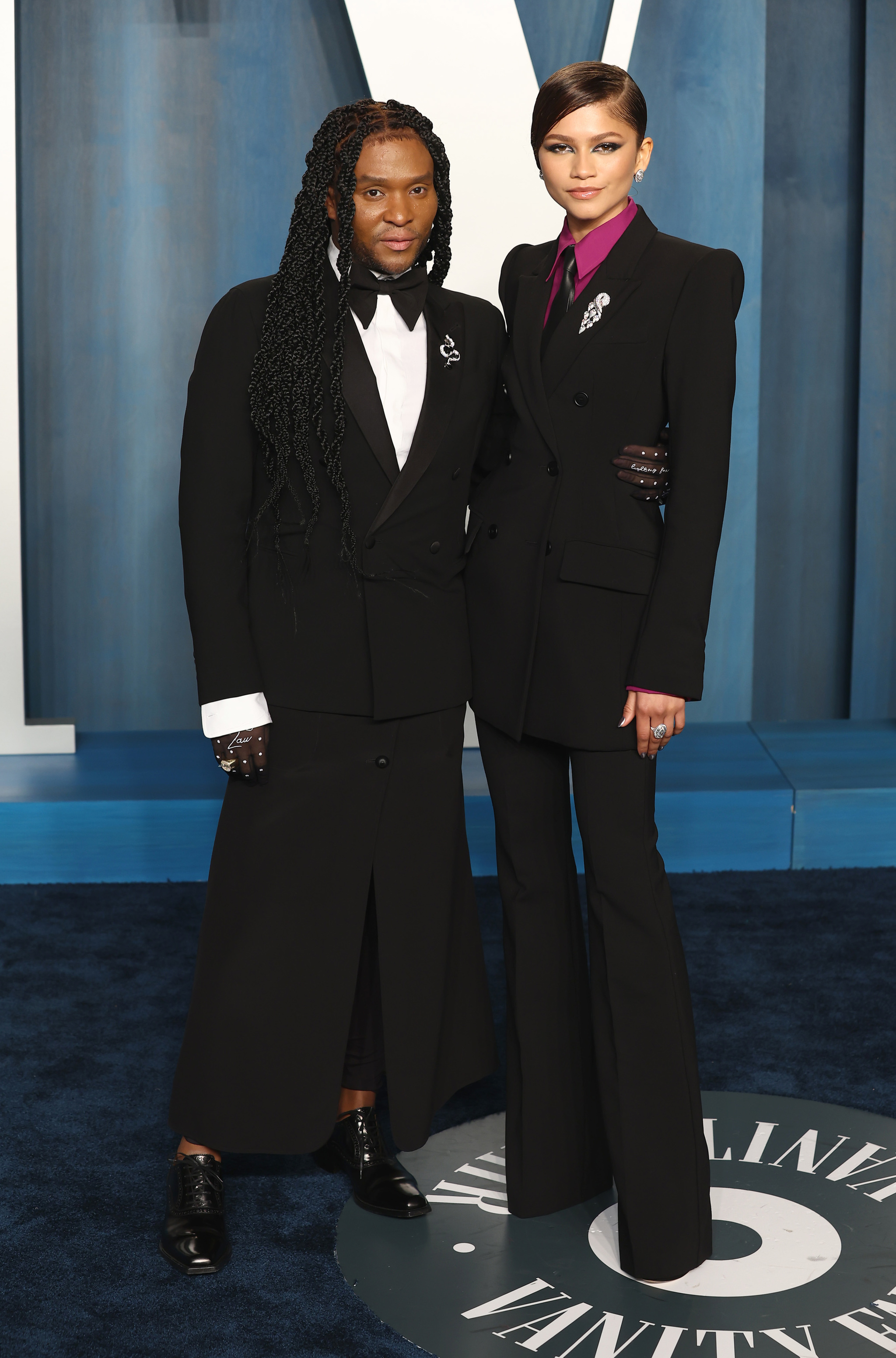 Zendaya y Law Roach en la fiesta posterior a los Oscar 2022