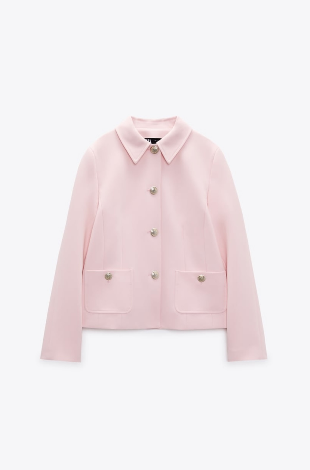 Chaqueta rosa botones de Zara