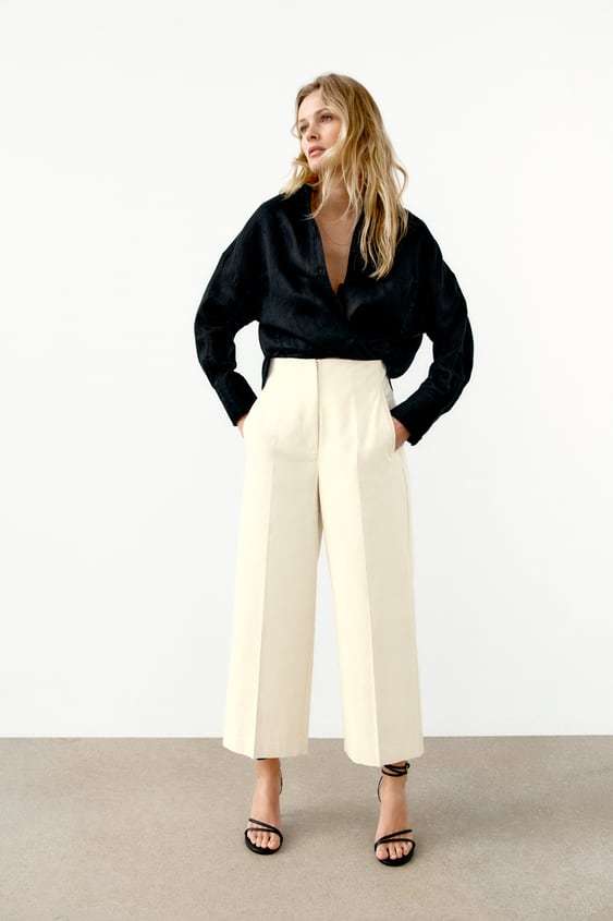 4 pantalones culotte beiges de vestir tu look | Telva.com