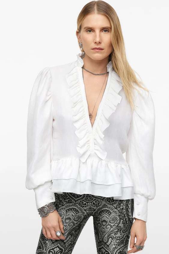 Blusa blanca de Zara