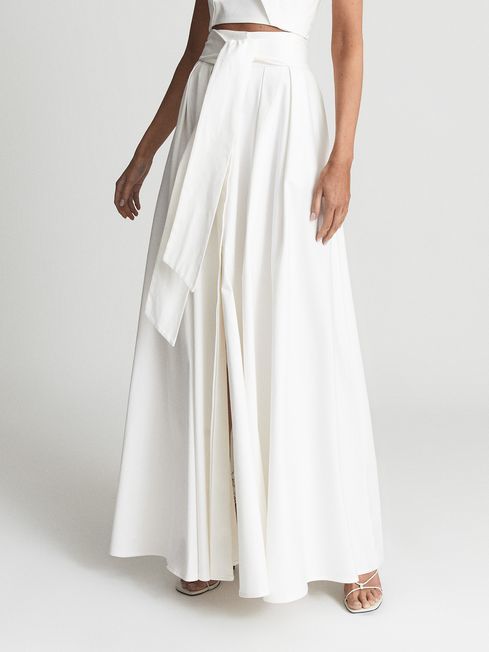 Falda larga blanca de Reiss