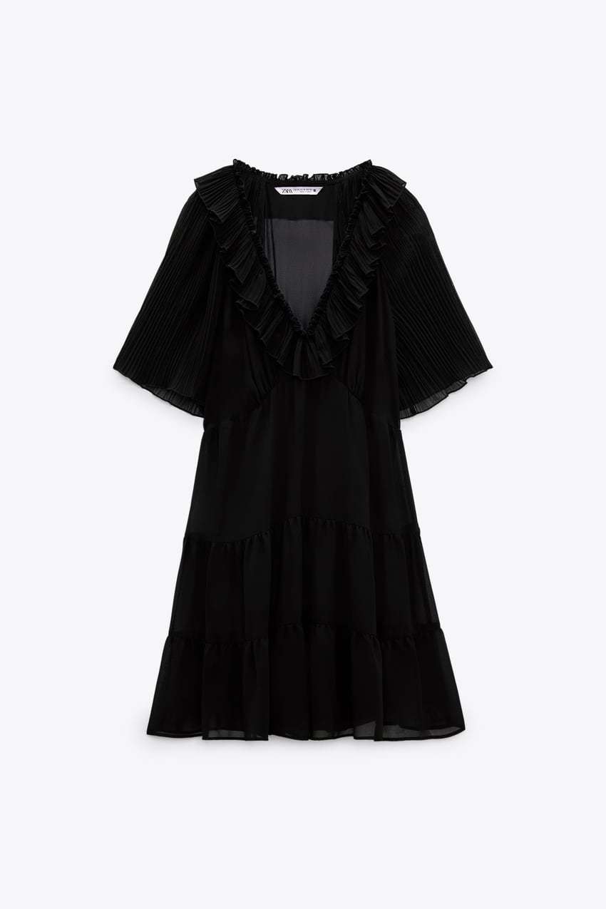 Vestido mini negro de Zara