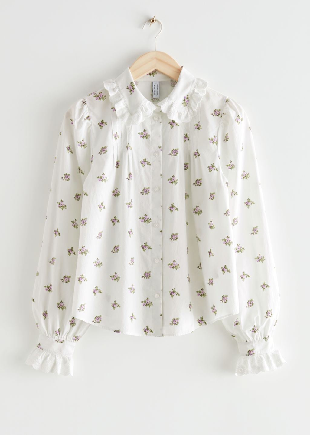 Embroidered Scallop Blouse