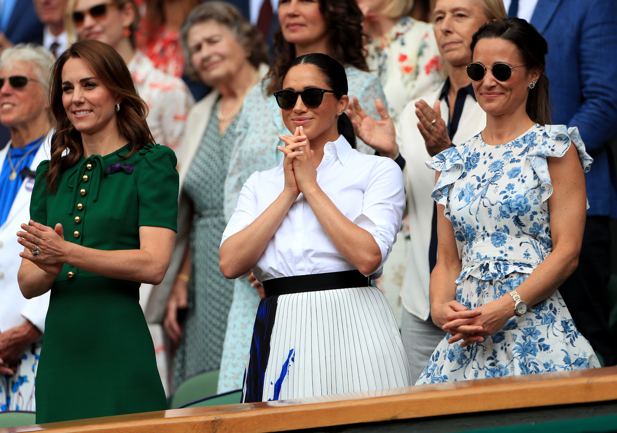 Kate Middleton, Meghen Markle y Pippa Middleton en Wimbledon.