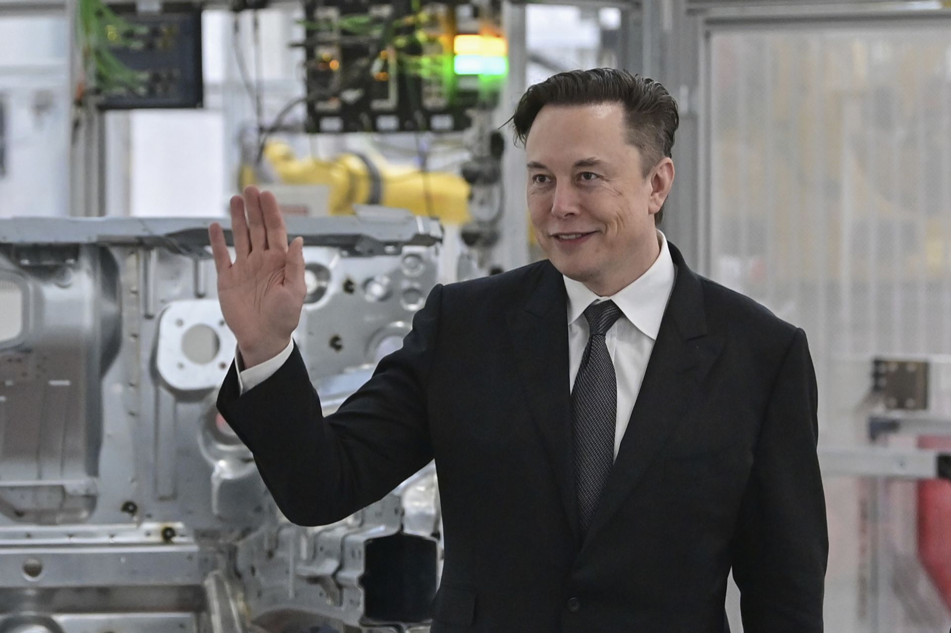 Musk en la apertura de una fábrica Tesla en Alemania