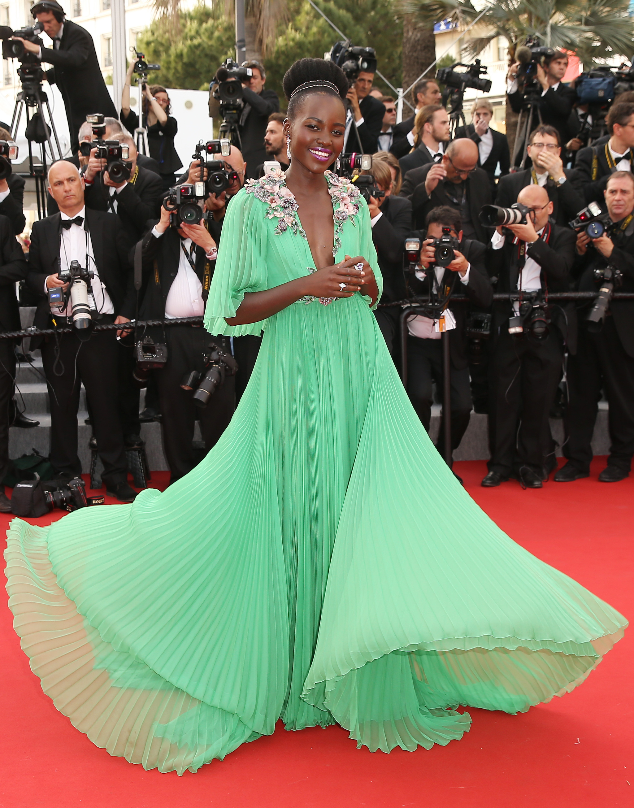Lupita Nyongo en la apertura del festival del Cannes en 2015.