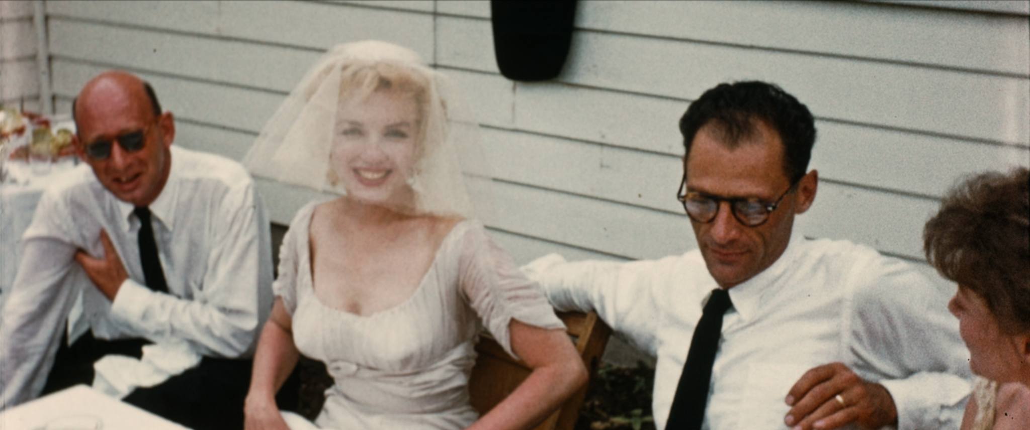 Marilyn Monroe en su boda con Arthur Miller