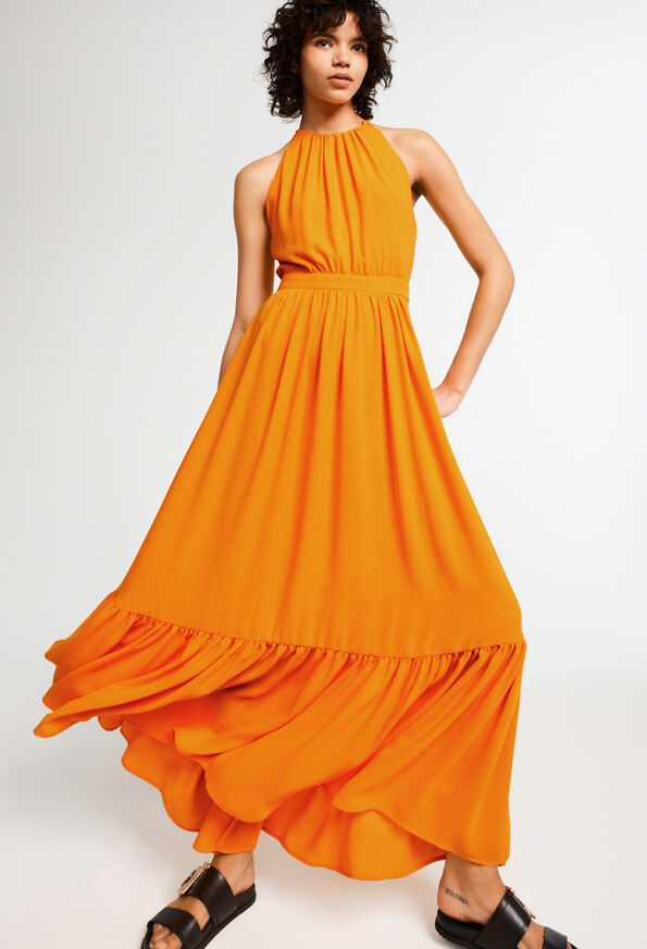 Vestido naranja largo de Claudie Pierlot