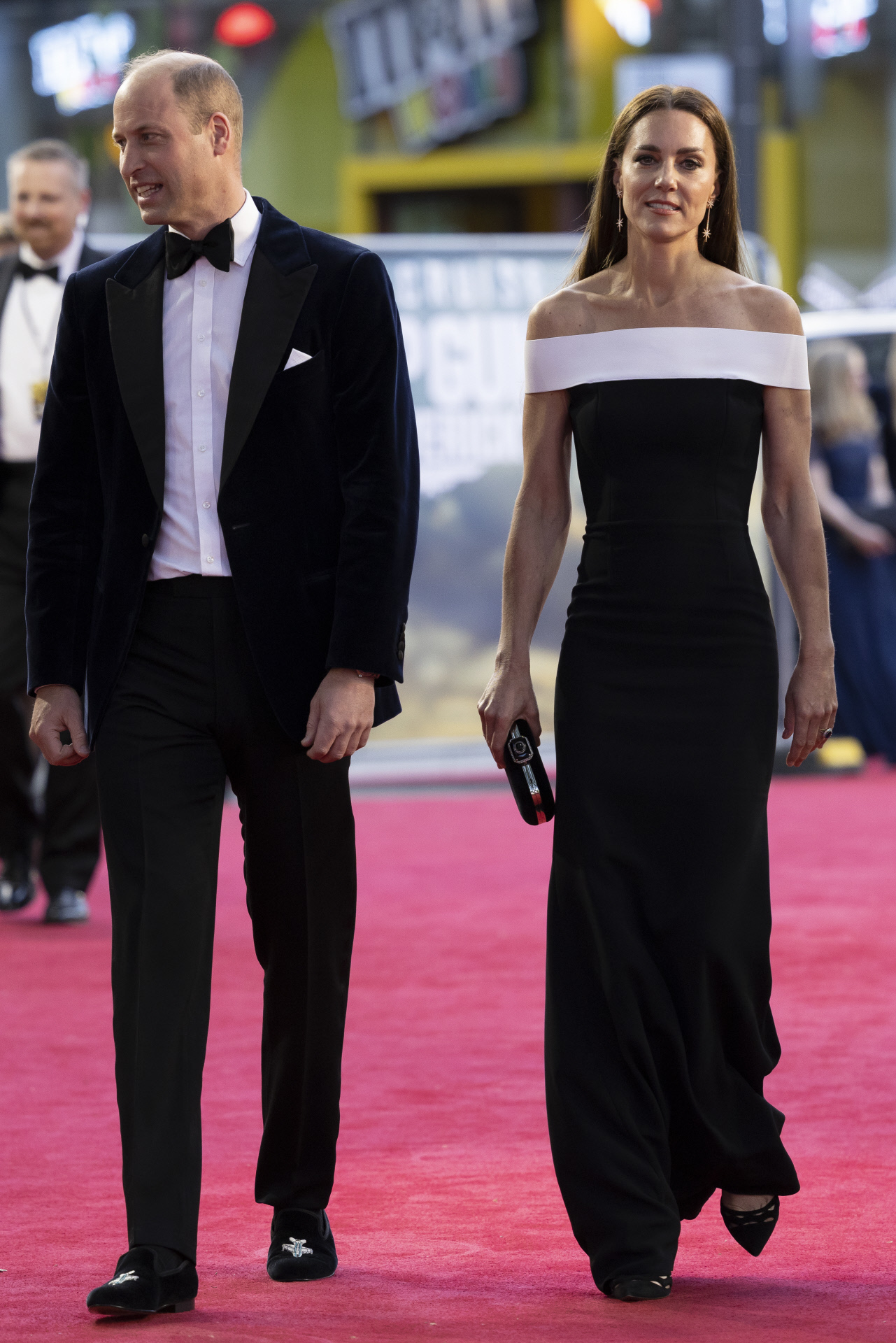 El principe Guillermo y Kate Middleton asisten al estreno de Top Gun: Maverick.
