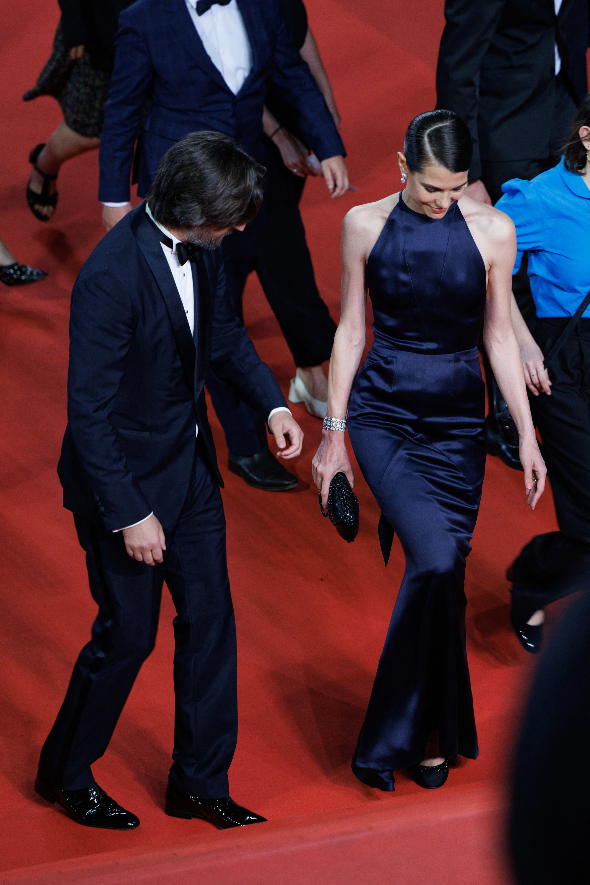 Carlota junto a su pareja en la alfombra roja de Cannes.