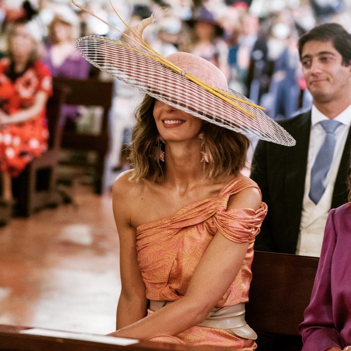 Mónica Corsini en la boda de su hermana María en septiembre de 2021.
