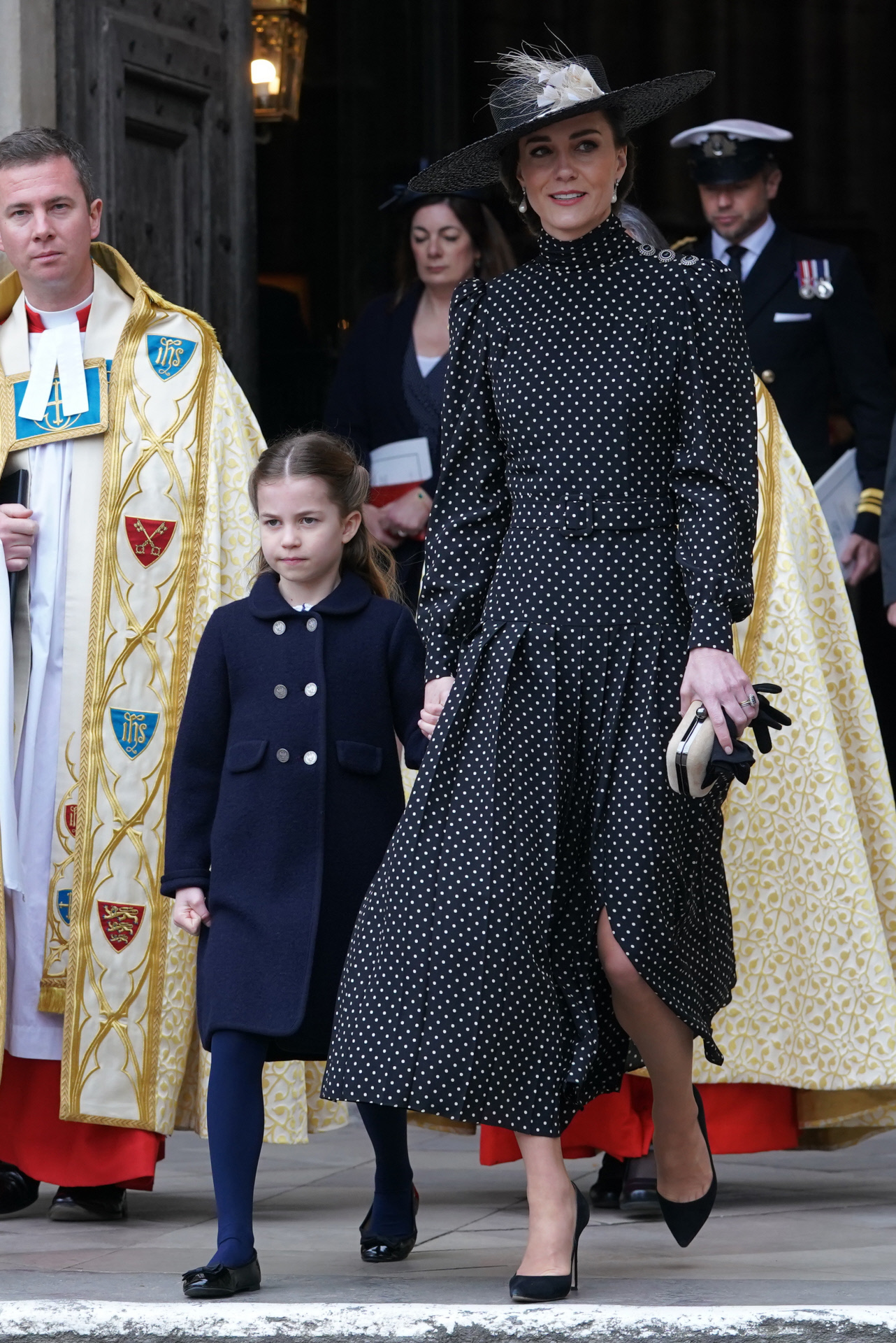 Kate Middleton con vestido de lunares.
