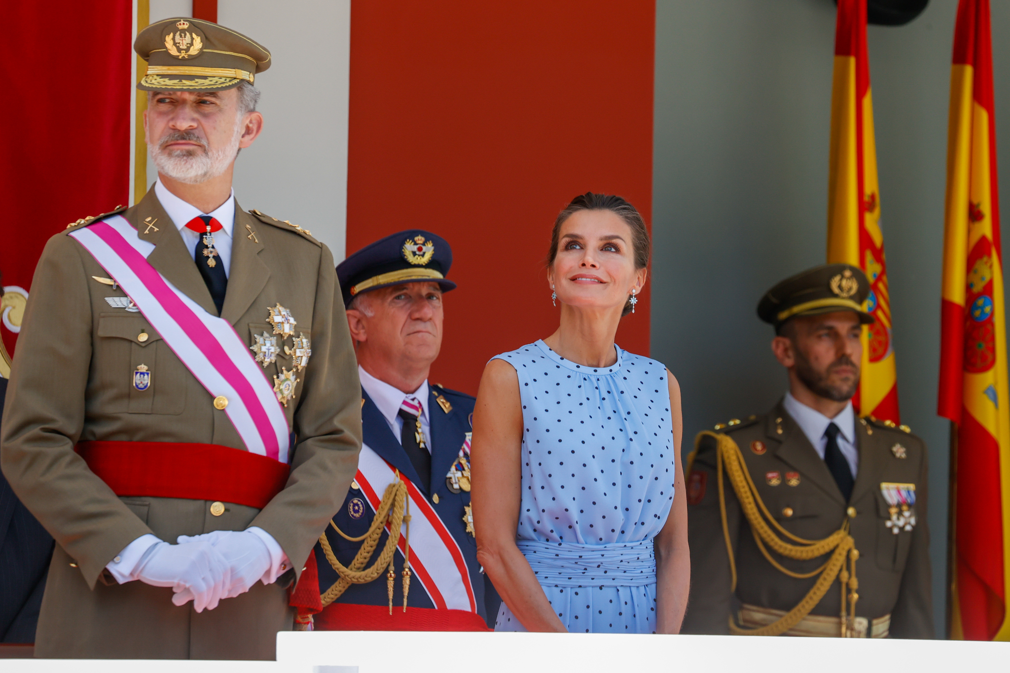 La reina Letizia en el Desfile de las Fuerzas Armadas 2022 en Huesca