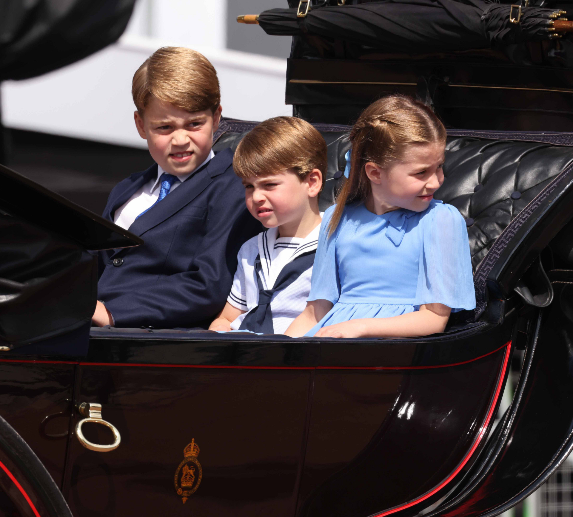 Los hijos de los duques de Cambridge en el Jubileo de Platino de Isabel II.