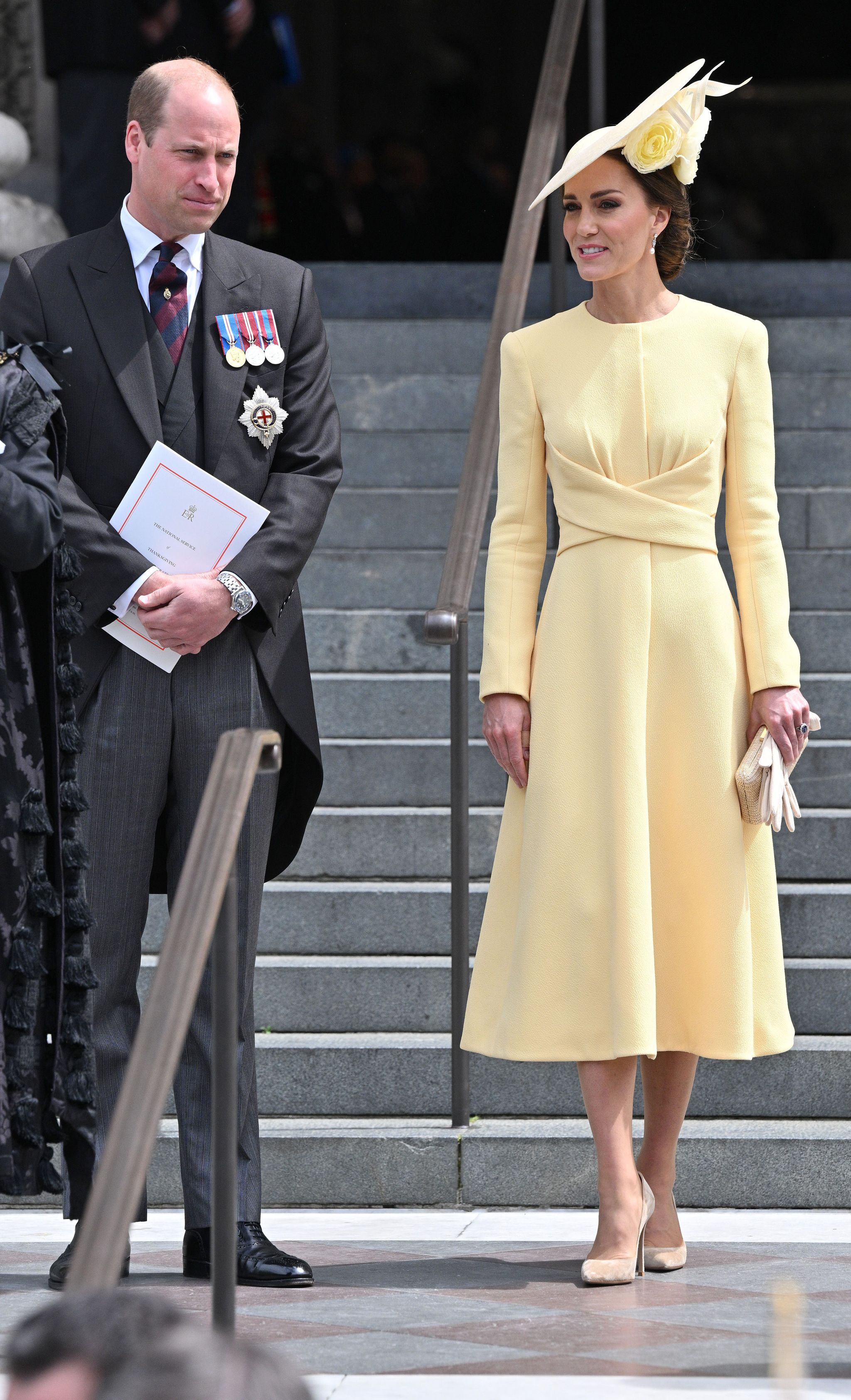 Kate Middleton con abrigo vestido de Emilia Wickstead.