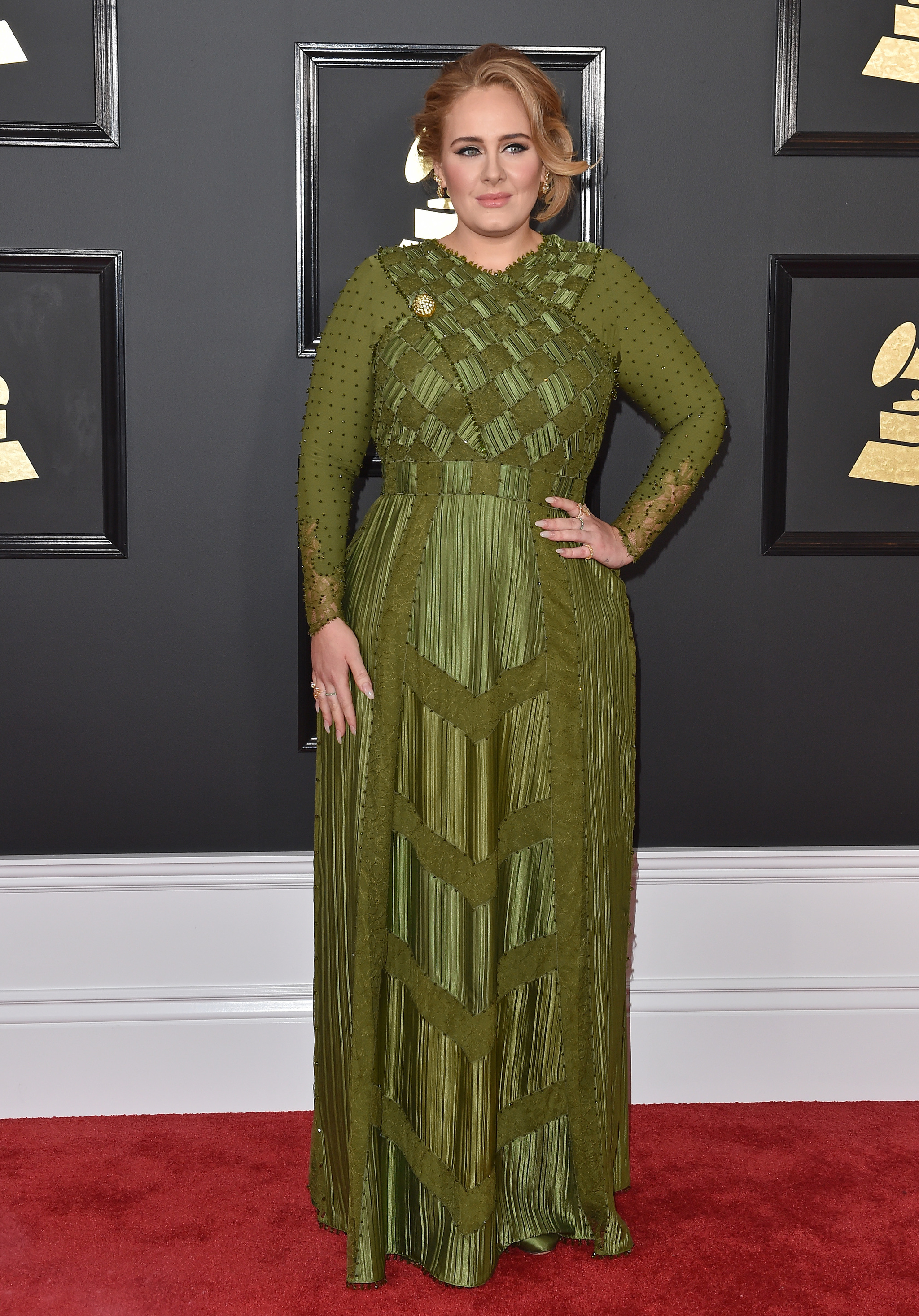 Adele en los Grammy de 2017.