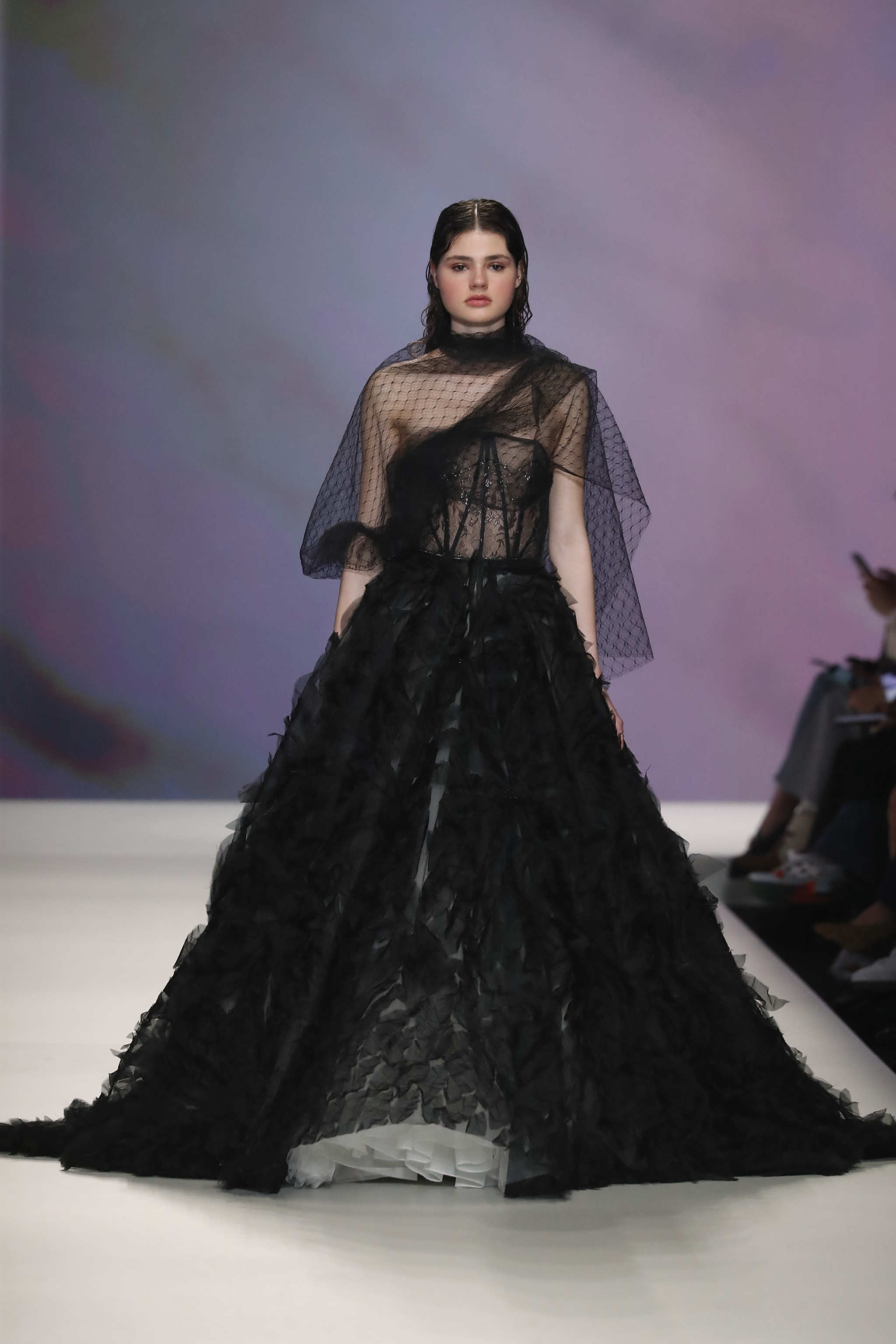 La firma Marco & María propuso varios vestidos de novia negros en la Barcelona Bridal Fashion Week.